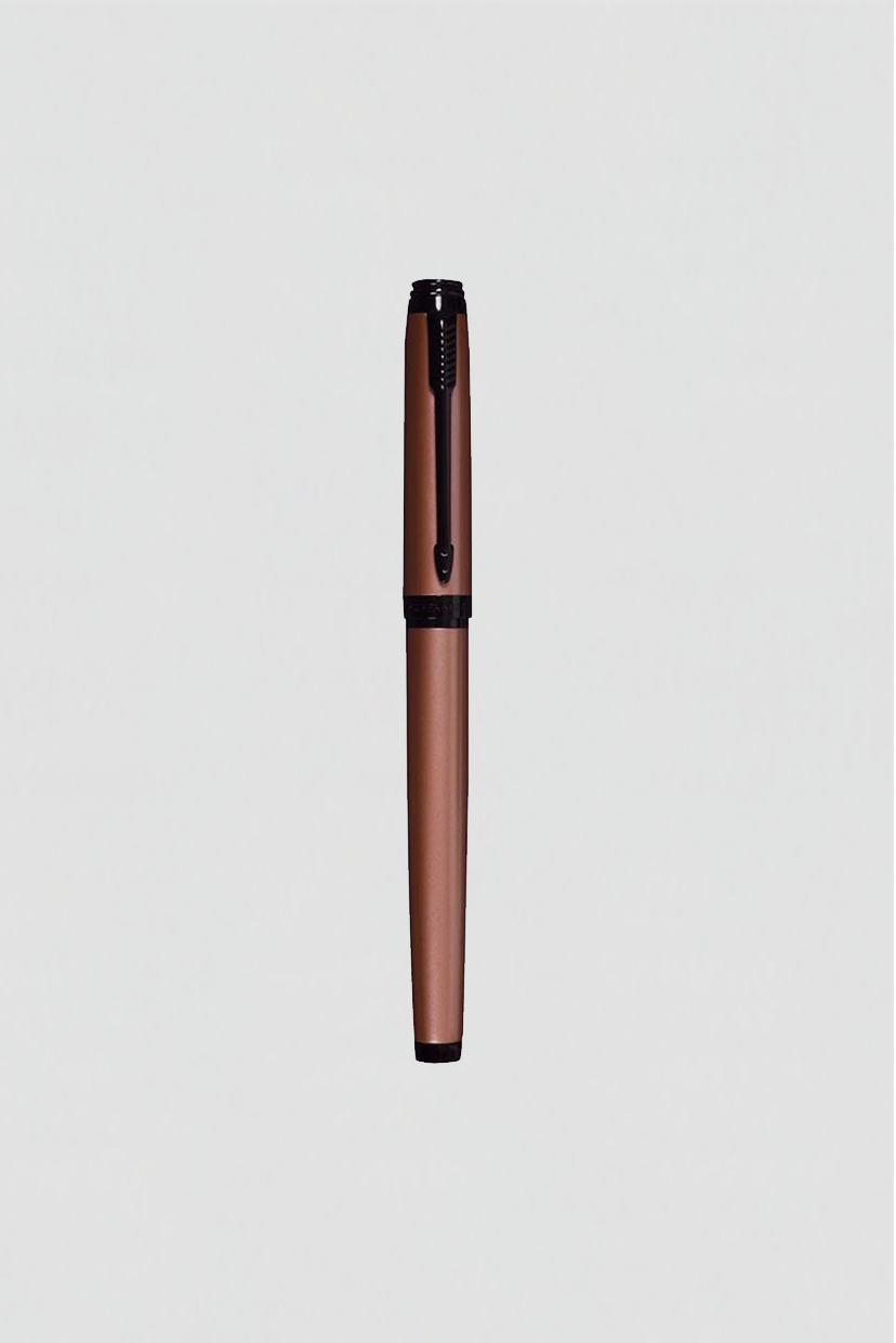 Ambient Rose Gold Black Metal Trim Rollerball Pen