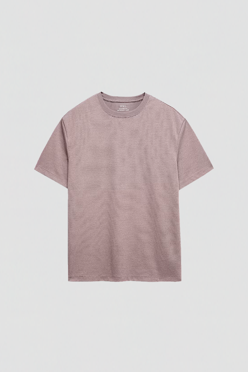 Cotton Rich Ultimate Performance Striped T-Shirt